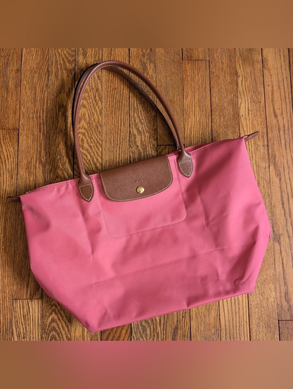 Longchamp Le Pliage Pink Large Tote Shoulder Bag